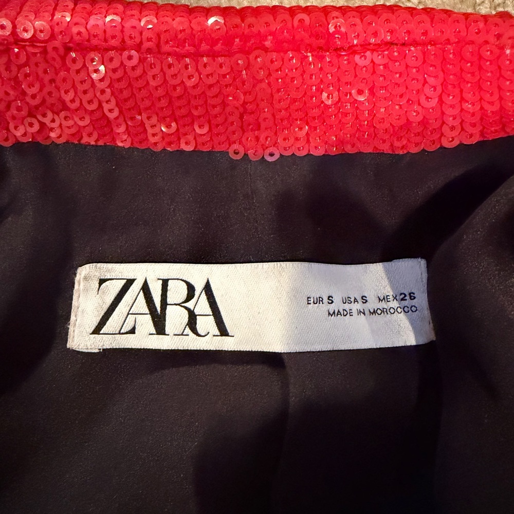 Zara Red Sequin Pantsuit - Picture 5 of 9